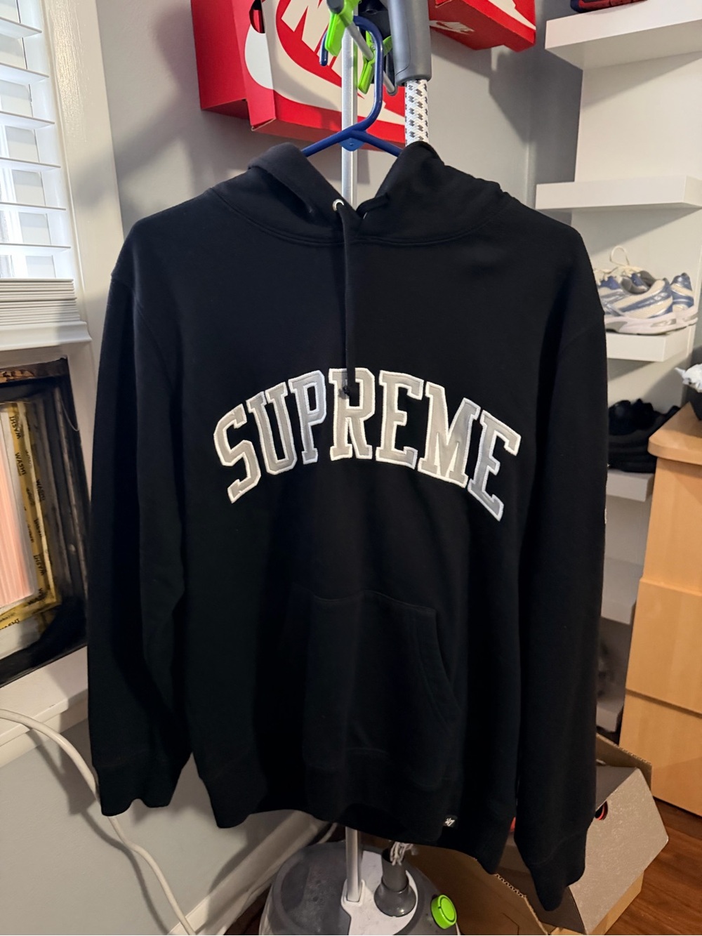 NFL Black Hoodie with White Arched Logo